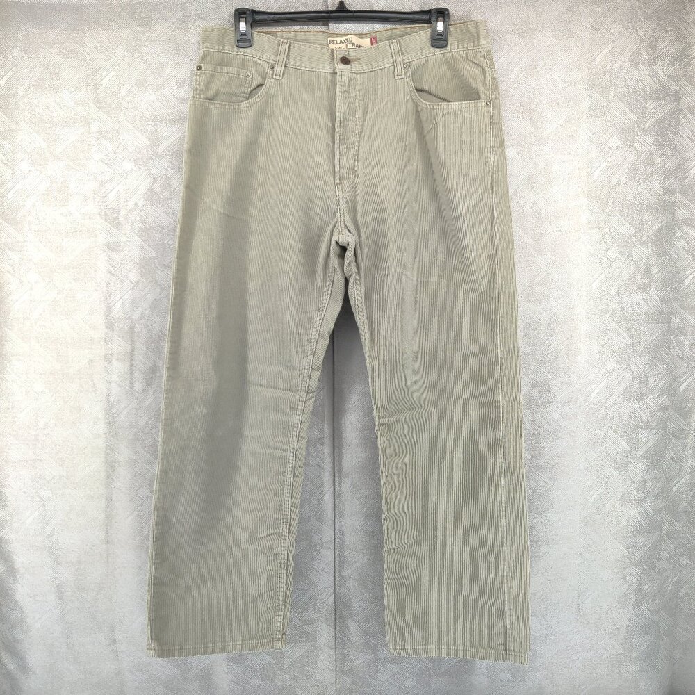 Levis Pants Mens 38x30 Beige‎ Tan 559 Relaxed Straight Corduroy Vintage Y2K